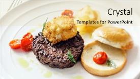  Presentation with burger - PPT theme featuring gourmet burger background and a  colored foreground