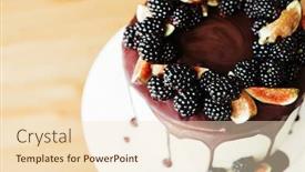  Presentation with chocolate - Slide deck consisting of gourmet-cake-drenched-in-chocolate background and a lemonade colored foreground