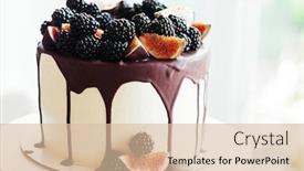  Presentation with cake - Slide deck consisting of gourmet-cake-drenched-in-chocolate background and a lemonade colored foreground