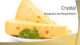  Presentation with white cheese - Slides having gourmet cheese piece isolated background and a white colored foreground