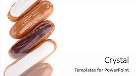  Presentation with coffe - PPT layouts enhanced with gourmet coffe paistry - pastries background and a white colored foreground