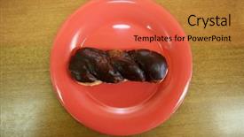  Presentation with cookies chocolate filling - Cool new theme with gourmet donuts - donut long john twisted donut backdrop and a coral colored foreground