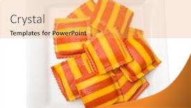  Presentation with fresh meat - Amazing slides having gourmet-fresh-ravioli-with-lobster backdrop and a yellow colored foreground