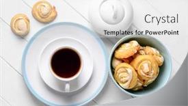  Presentation with golden - Amazing slide deck having gourmet-golden-freshy-baked-rolls backdrop and a white colored foreground