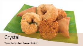  Presentation with indian traditional - Theme featuring gourmet pakistan - traditional indian snack platter isolated background and a gold colored foreground