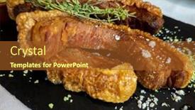  Presentation with spanish - Presentation theme consisting of gourmet-typical-spanish-dish-called background and a tawny brown colored foreground