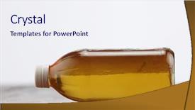  Presentation with apple cider vinegar - PPT theme enhanced with gout - bottle of apple cider vinegar background and a sky blue colored foreground