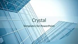  Presentation with governance - Slides with governance business - office buildings in the morning background and a sky blue colored foreground