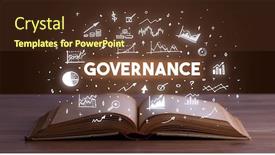  Presentation with governance - Theme consisting of governance-inscription-coming-out background and a tawny brown colored foreground