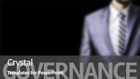  Presentation with governance - Beautiful PPT layouts featuring governance written on a board backdrop and a dark gray colored foreground