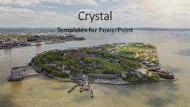  Presentation with japanese new year above view - Colorful slides enhanced with governer - aerial view of govenors island backdrop and a light gray colored foreground