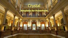  Presentation with capitol - Audience pleasing presentation theme consisting of modern cyber man with technolgy backdrop and a light gray colored foreground