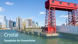  Presentation with new york university - Presentation design consisting of governer - governors island new york ferry background and a  colored foreground