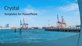  Presentation with container terminal - Presentation theme consisting of governer - red hook container terminal new background and a light blue colored foreground
