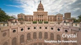  Presentation with capitol - Beautiful PPT theme featuring government - austin texas usa backdrop and a coral colored foreground