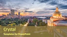  Presentation with boston - Presentation design having government - boston massachusetts usa cityscape background and a tawny brown colored foreground