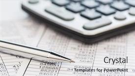  Presentation with statistics - Slides having government - calculator is on a balance background and a light gray colored foreground