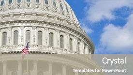  Presentation with capitol - Presentation theme consisting of government - capitol building dome detail background and a gray colored foreground