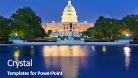  Presentation with congress - Audience pleasing theme consisting of government - capitol building sunset congress backdrop and a navy blue colored foreground