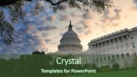 Presentation with capitol - Slides enhanced with government - capitol hill building background and a tawny brown colored foreground