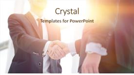  Presentation with partners - Cool new presentation with government - closeup handshake business partners backdrop and a cream colored foreground