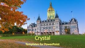  Presentation with usa government - Presentation design consisting of government - connecticut state capitol in hartford background and a tawny brown colored foreground