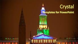  Presentation with empire state building night - Presentation theme consisting of colorado government - denver's city and county building background and a tawny brown colored foreground