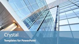  Presentation with government office - Theme enhanced with government - office building close up background and a teal colored foreground