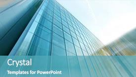  Presentation with highrise building - Colorful presentation enhanced with government - panoramic and perspective wide angle backdrop and a teal colored foreground