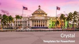  Presentation with capitol - PPT layouts having government - san juan puerto rico capitol background and a coral colored foreground