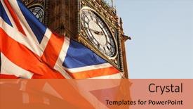  Presentation with union jack flag - Cool new PPT layouts with government - union jack flag and iconic backdrop and a red colored foreground