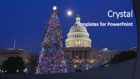  Presentation with united states capitol building - Amazing presentation design having government - united states capitol building backdrop and a ocean colored foreground