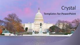  Presentation with united states capitol building - Audience pleasing theme consisting of government - united states capitol building backdrop and a light blue colored foreground