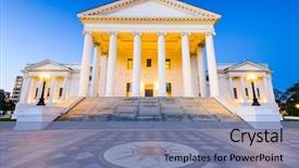  Presentation with virginia - Colorful slide set enhanced with government - virginia state capitol in richmond backdrop and a seafoam green colored foreground