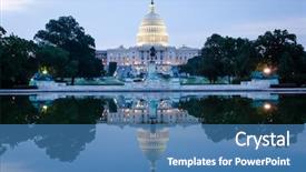  Presentation with mirror - PPT layouts having government - washington dc us capitol building background and a teal colored foreground