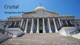  Presentation with government - Slides featuring government - washington background and a light blue colored foreground