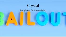  Presentation with obese child - PPT layouts consisting of government aid - bailout spelled out with child background and a  colored foreground