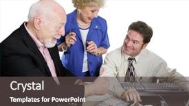  Presentation with taxes - Cool new theme with government aid - senior couple giving their accountant backdrop and a dark gray colored foreground