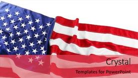  Presentation with american flag - PPT theme with government border - american flag isolated on white background and a  colored foreground