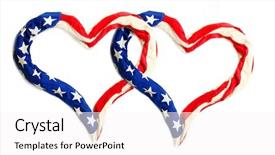  Presentation with american government - PPT theme consisting of government border - american hearts on white background background and a white colored foreground