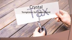  Presentation with taxes - Amazing slides having government budget cuts - cut paper with word taxes backdrop and a lemonade colored foreground