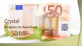  Presentation with barricade tape red and white - PPT theme enhanced with government budget cuts - tape measure with money isolated background and a lemonade colored foreground