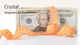  Presentation with barricade tape red and white - Audience pleasing slide deck consisting of government budget cuts - tape measure with money isolated backdrop and a lemonade colored foreground