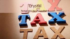  Presentation with government - Audience pleasing slides consisting of government budget cuts - various of tax concepts backdrop and a  colored foreground