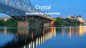  Presentation with historical architecture - Beautiful presentation design featuring government canada - ottawa at night over river backdrop and a teal colored foreground