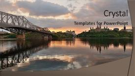  Presentation with government canada - Cool new PPT theme with government canada - ottawa city skyline at sunrise backdrop and a light gray colored foreground