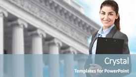  Presentation with justice - Audience pleasing theme consisting of government contract - law and justice concept mature backdrop and a light blue colored foreground