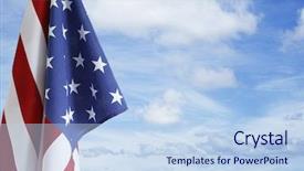  Presentation with free american flag - Amazing theme having government free - american flag in front backdrop and a light blue colored foreground