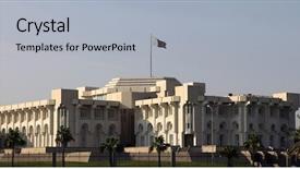  Presentation with qatar - PPT layouts featuring government in doha qatar background and a light gray colored foreground