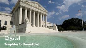  Presentation with supreme court - PPT theme having government law - front of the us supreme background and a gray colored foreground